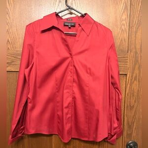 Jones New York Red Button-Down Shirt